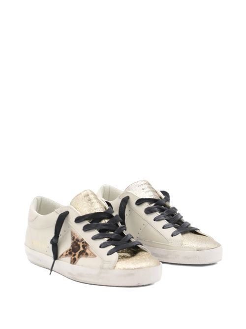 Golden Goose Super-Star glittered sneakers Golden Goose | GWF00101F00752415741 LIGHT BEIGE/DARK RED